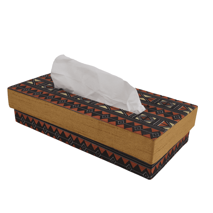 INDHA Tissue Box Geometric Print | Designer Printed Tissue Box | Home Utility | Car Utility | Handmade Gifting | Multicolour Tissue Box | Utility Product | Handcrafted Tissue Box