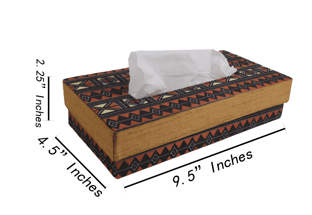 INDHA Tissue Box Geometric Print | Designer Printed Tissue Box | Home Utility | Car Utility | Handmade Gifting | Multicolour Tissue Box | Utility Product | Handcrafted Tissue Box