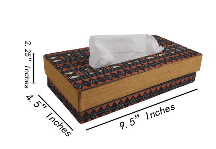 INDHA Tissue Box Geometric Print | Designer Printed Tissue Box | Home Utility | Car Utility | Handmade Gifting | Multicolour Tissue Box | Utility Product | Handcrafted Tissue Box