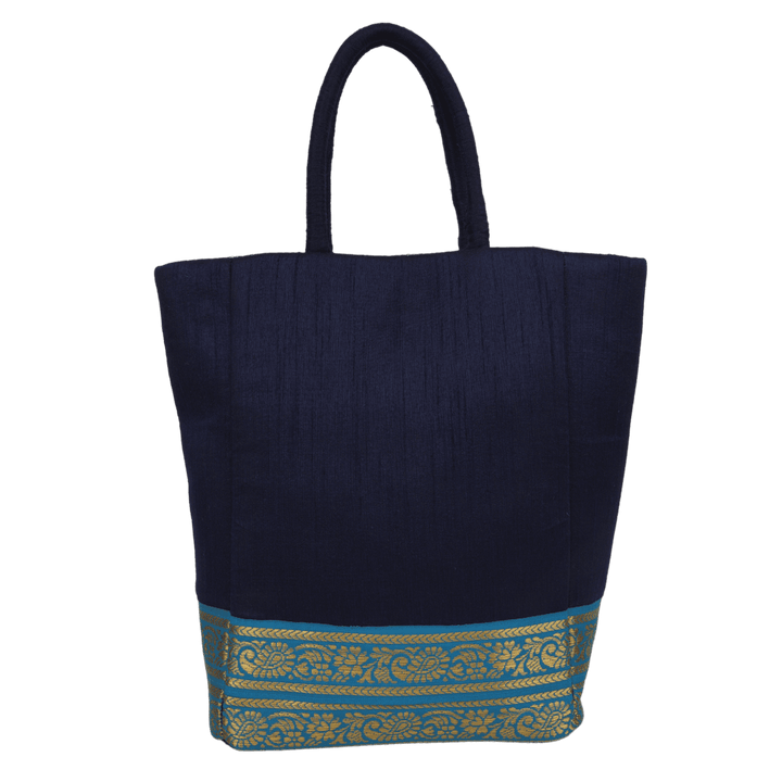 Indha Dupion Silk Handbag in Elegant Blue,Small Handbag for Corporate Gifting and Special Occasions