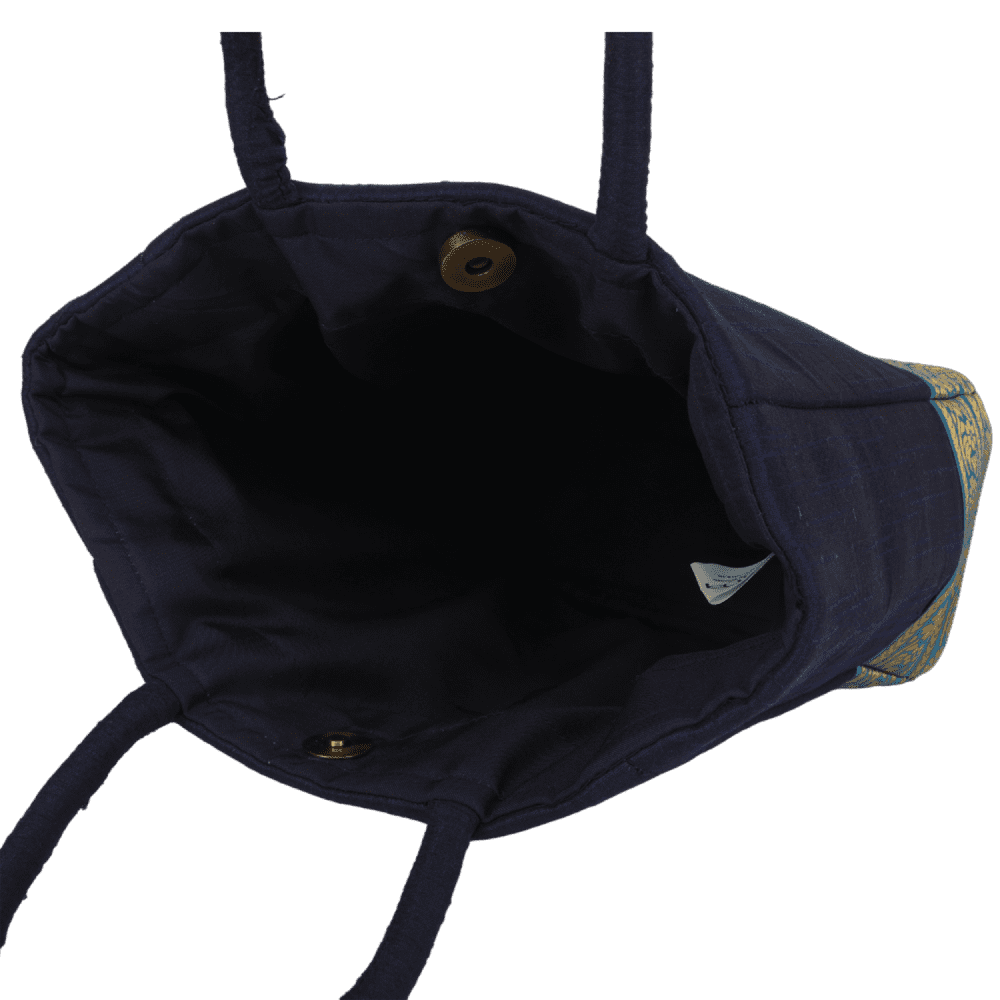 Indha Dupion Silk Handbag in Elegant Blue,Small Handbag for Corporate Gifting and Special Occasions