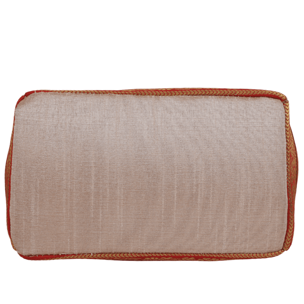 Indha Dupion Silk Handbag Peach,Small Handbag Parisian Knot, Kolkata Embroidery,Corporate Gifting Bags, Special Occasions Gifting Bag