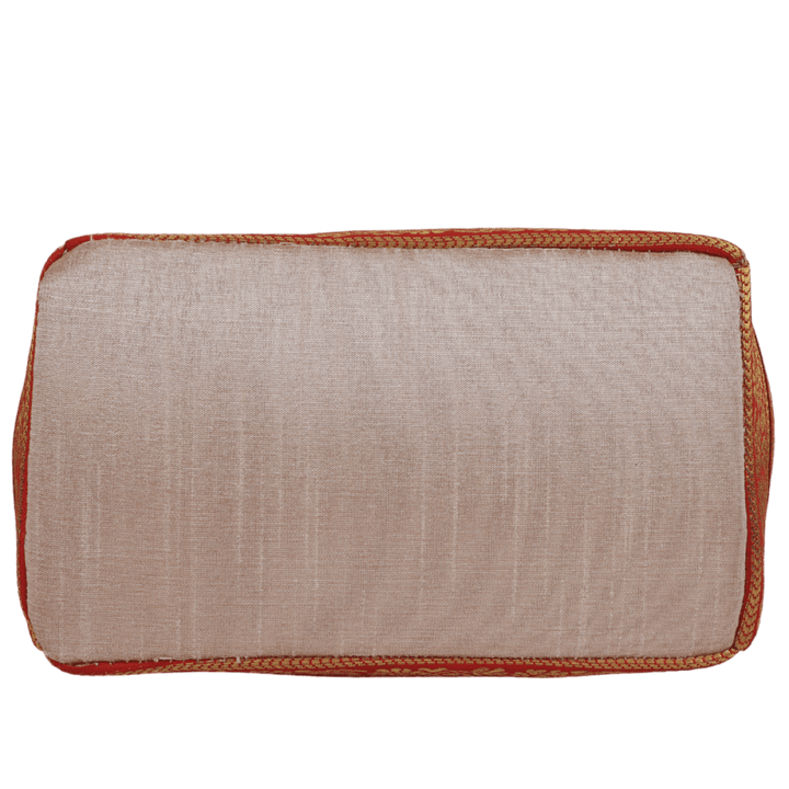 Indha Dupion Silk Handbag Peach,Small Handbag Parisian Knot, Kolkata Embroidery,Corporate Gifting Bags, Special Occasions Gifting Bag