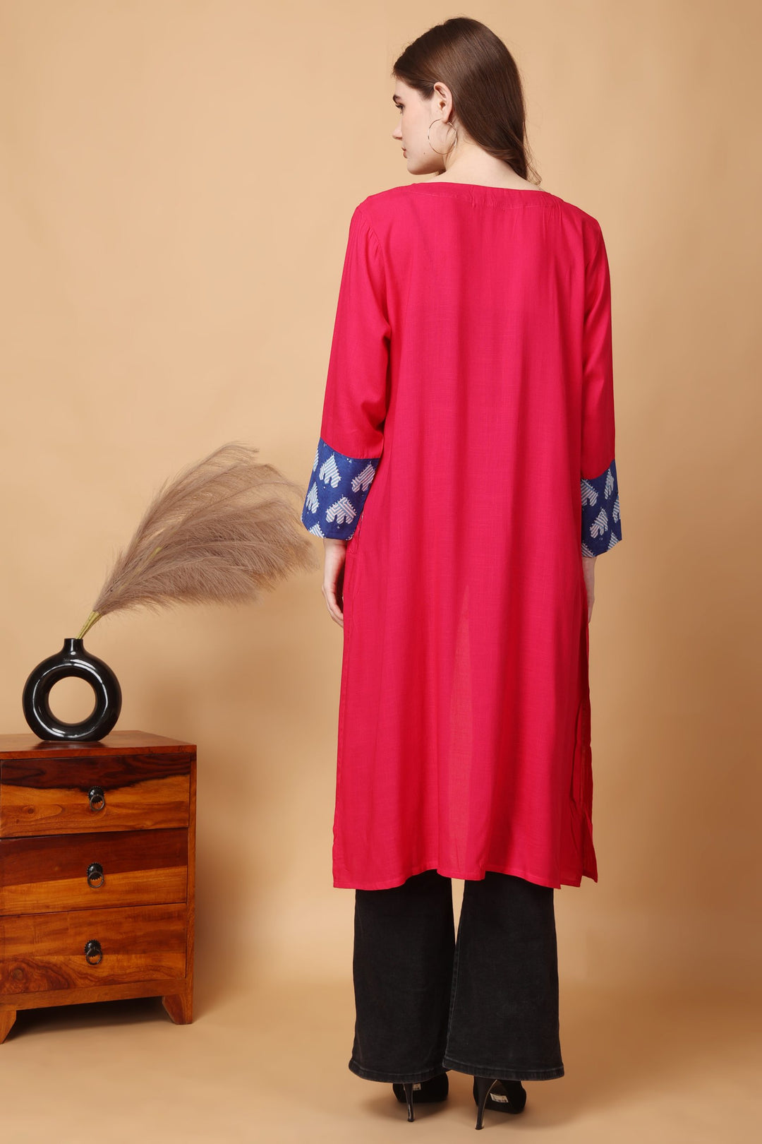 Indha Shrug | Pink Rayon Shrug | Full Sleeve Shrug | Shrugs For Women | Traditional Shrugs | Gifting | Fashion Wear | Indo Western Shrug | Fashion Apparel | Ethnic Shrug-XXL