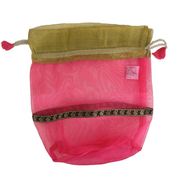 Indha Utility Pouch Pink | Potli Pouch | Gift Pouch | Gift Packaging Pouch Pack of 3