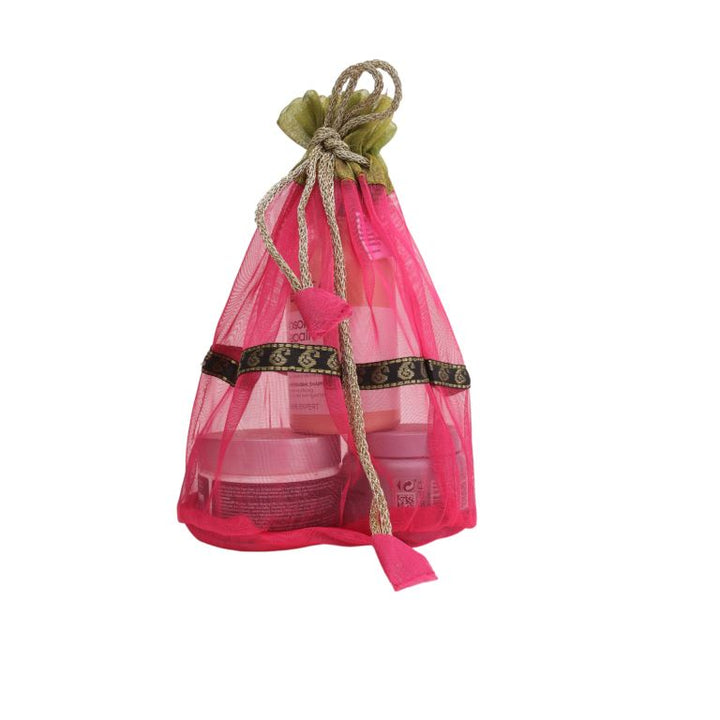 Indha Utility Pouch Pink | Potli Pouch | Gift Pouch | Gift Packaging Pouch Pack of 3