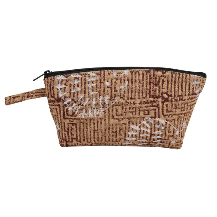 Indha Sustainable Jute Pouch | Handmade Block Printed Multipurpose Pouch| Travel & Daily Organizer
