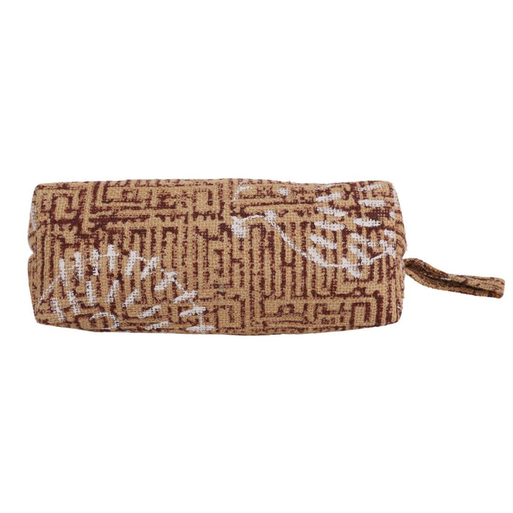 Indha Sustainable Jute Pouch | Handmade Block Printed Multipurpose Pouch| Travel & Daily Organizer