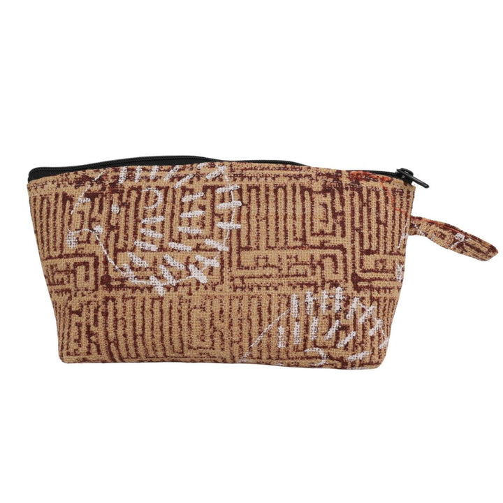 Indha Sustainable Jute Pouch | Handmade Block Printed Multipurpose Pouch| Travel & Daily Organizer