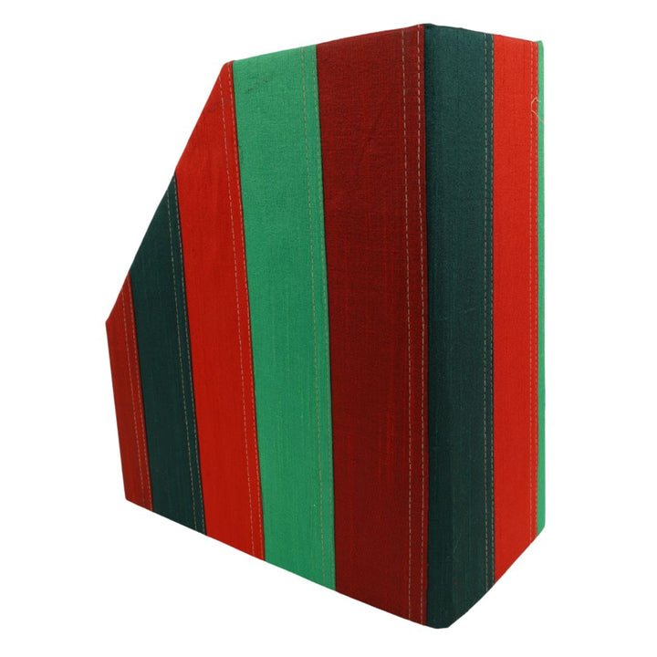 Indha Handmade Desk Organizer | Foldable Magazine Holder | Hand Embroidered Clown Motif | Gift for Kids & Employees