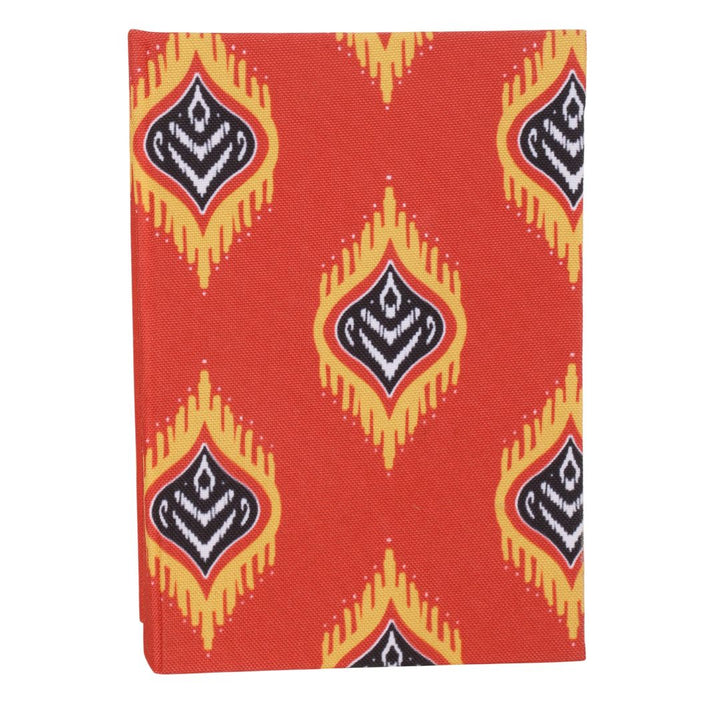 Indha Fold-Out Keep sake Photo Frame Folder – Orange Flame Abstract Print (Dupion Silk) | Gift for all seasons