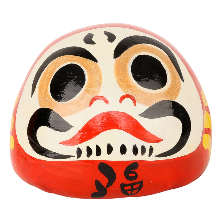 Indha Hand-Painted Paper-Mâché Japanese Daruma Doll | Japanese-Inspired Good-Luck Charm