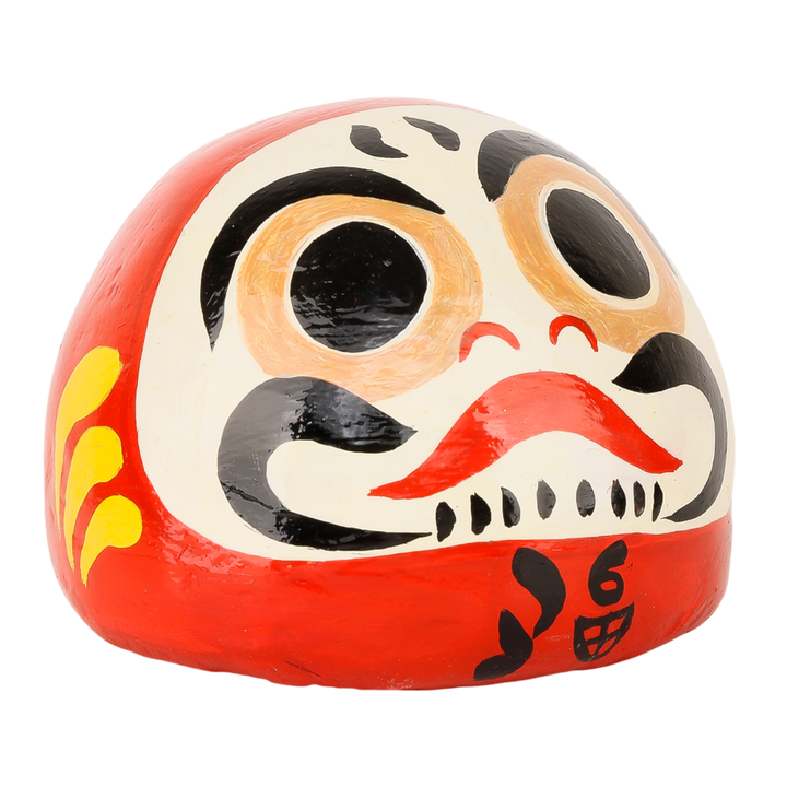 Indha Hand-Painted Paper-Mâché Japanese Daruma Doll | Japanese-Inspired Good-Luck Charm