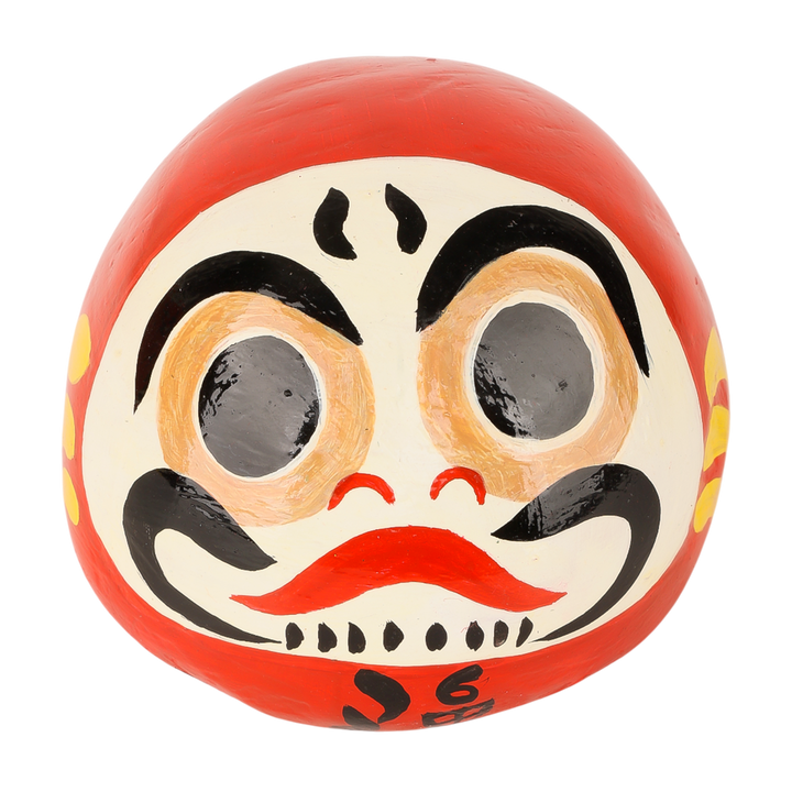 Indha Hand-Painted Paper-Mâché Japanese Daruma Doll | Japanese-Inspired Good-Luck Charm