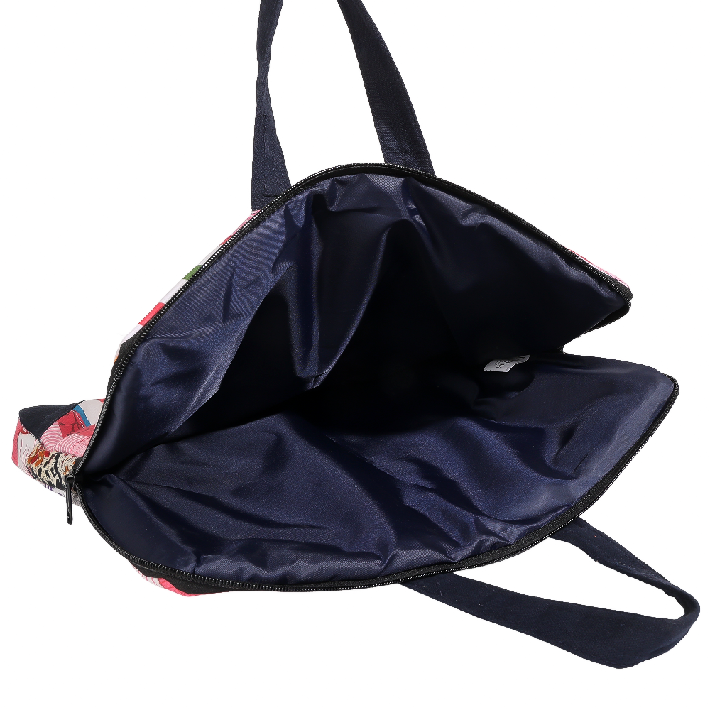 Indha Hand-Embroidered Laptop Bag – Cotton Patchwork with Red Indian Motif | 29 x 36 cm | Eco-Friendly Handcrafted Office &amp; Travel Bag