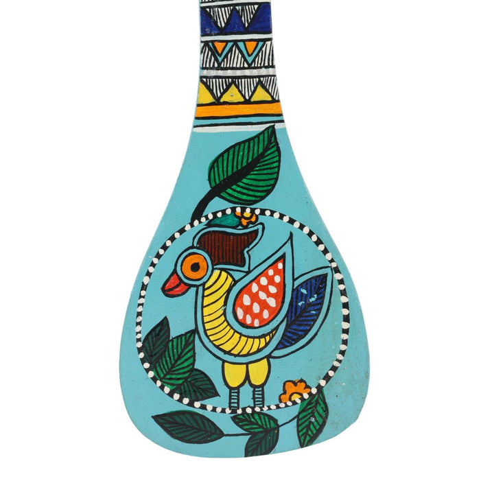 Indha Madhubani Hand-Painted Wooden Decorative Spoon