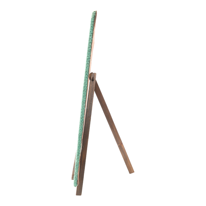 Indha Hand-Embroidered African Elephant – Silk Textile Art with Mini Wooden Easel A vibrant elephant motif stitched on rich silk—tabletop ready, gift-ready