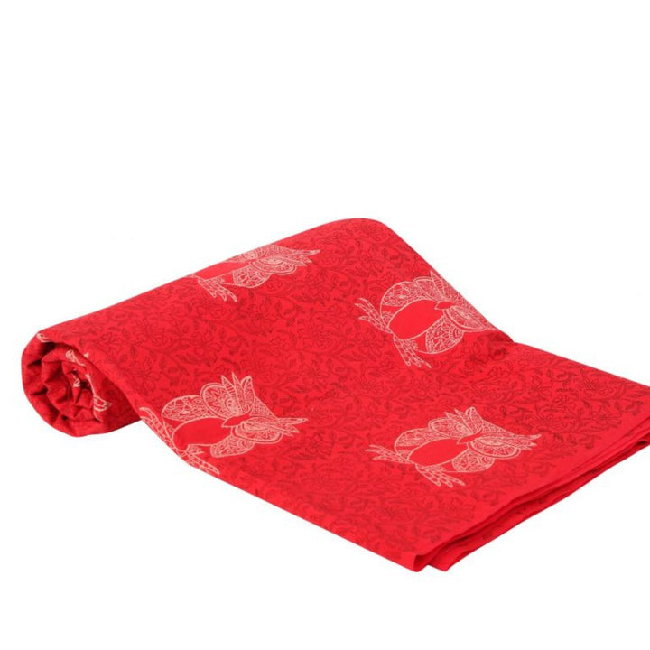 INDHA Owl Design Block Printed Cotton Fabric