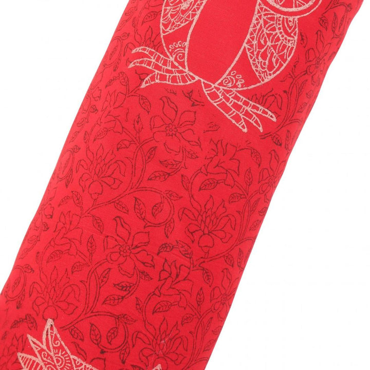 INDHA Owl Design Block Printed Cotton Fabric