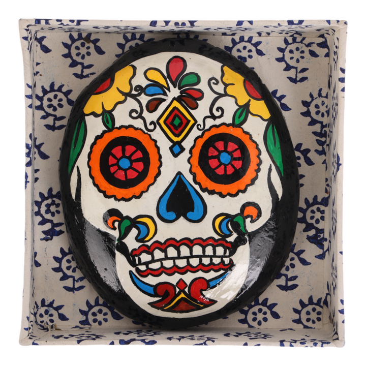 Indha Hand-Painted Paper Mâché Wall Mask – A Unique and Artistic Decorative Piece for Home, Living Room, and Cultural Wall Accents