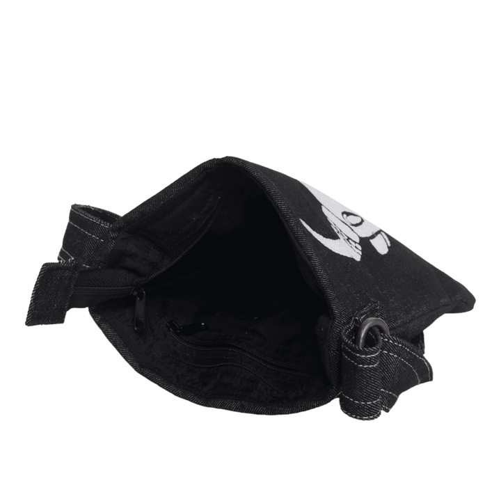 Indha Denim Crossbody Sling Bag for Girls/Women | Hand Block Printed Bull Face Sling Bag | Denim Sling Bag | Crossbody Sling Bag Sling crossbody shoulder bag | Women’s sling bag | Women black sling bag | Block print sling bag | Black sling bag |