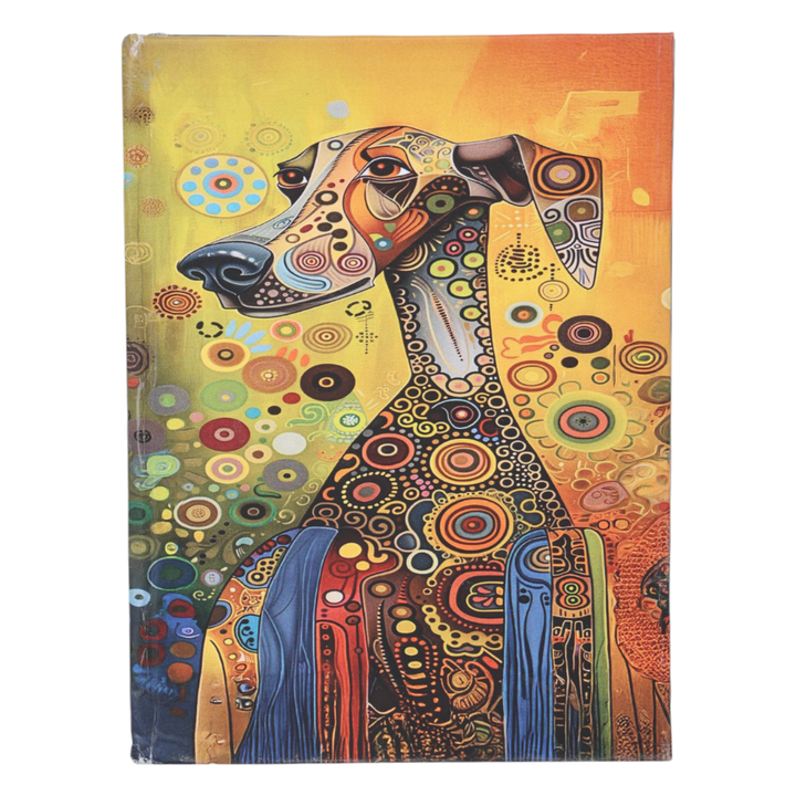 Indha Small Diary – Dog Print | Recycled Handmade Paper | Eco-Friendly Notebook (13 x 9.7 cm)