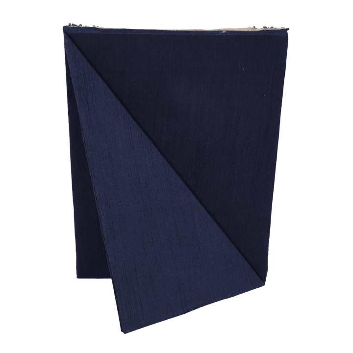 Indha Handcrafted Wooden Photo Frame | Unique Design Photo Frame | Picture Frame | Decorative Photo Frame | Silver Glass Beads Photo Frame | Zardozi Work Embroidery