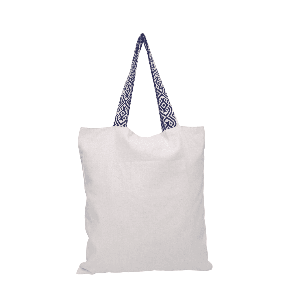 Indha Hand Embroidered Cotton Tote Bag with Elephant Motif &amp; Block Print | Eco-Friendly, Artisanal, Stylish, Sustainable Gift &amp; Everyday Travel Bag| Awesome Carry Bag|Fashion Bag |Boho Tote