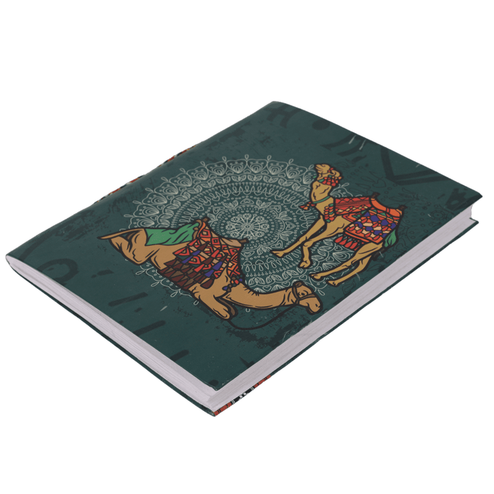 Indha Handcrafted Diary | Travel Journal Diary | Camel Print Diary | Sustainable Diary | Recycled Paper Diary | Eco-Friendly | Gifting | Corporate Gifting Diary | Office Employee Gifting | Set Of 30 Pages Diary |