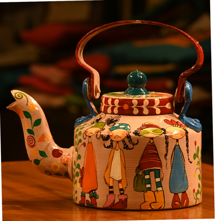Indha Hand-Painted Kettle| Quirky Motifs|Joyful Table décor|Gift of all times|unique corporate gift