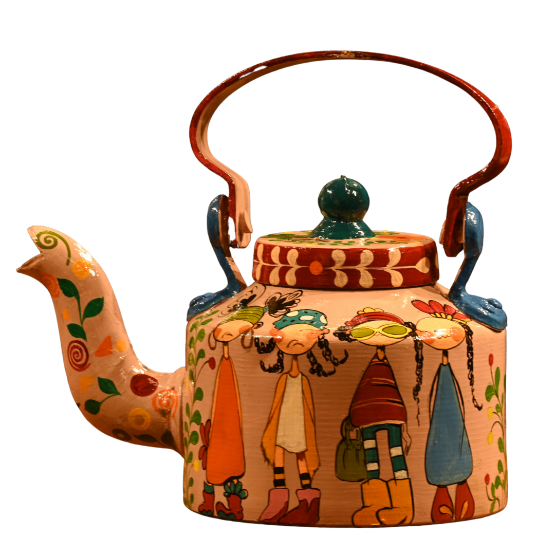 Indha Hand-Painted Kettle| Quirky Motifs|Joyful Table décor|Gift of all times|unique corporate gift