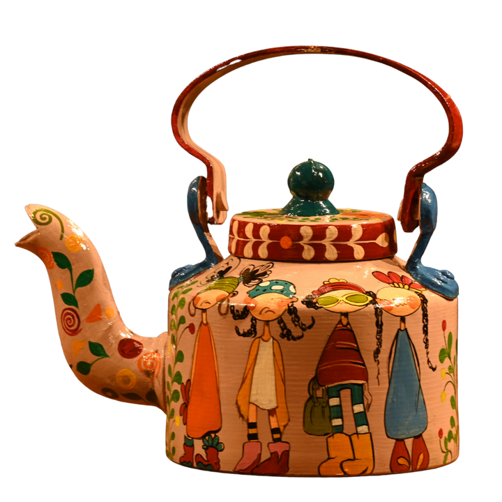 Indha Hand-Painted Kettle| Quirky Motifs|Joyful Table décor|Gift of all times|unique corporate gift