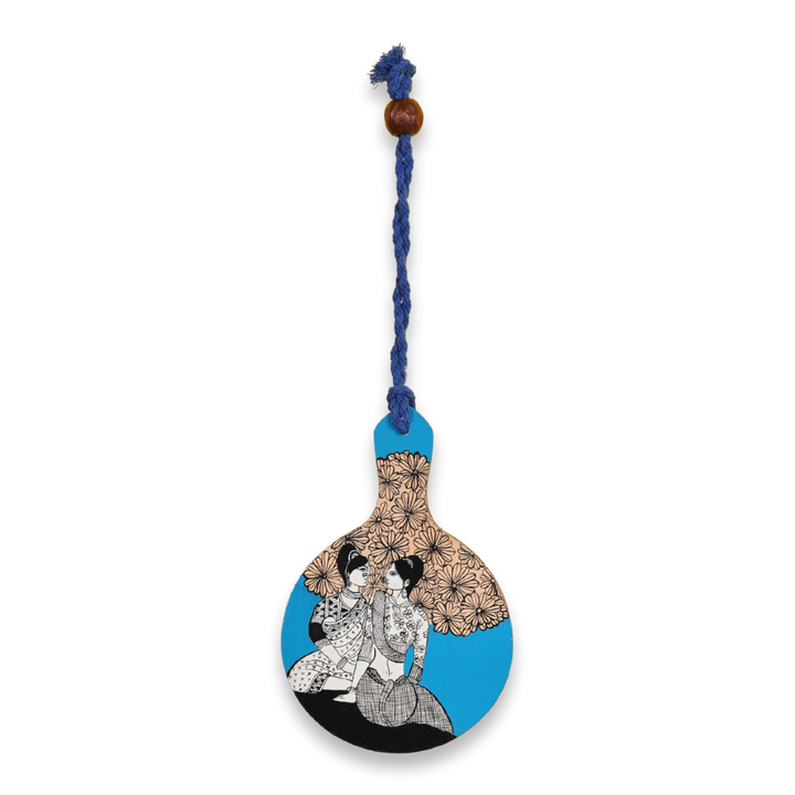 Indha Hand-Painted Wooden Wall Hanging | Small Home Décor Accent | Gift-Ready