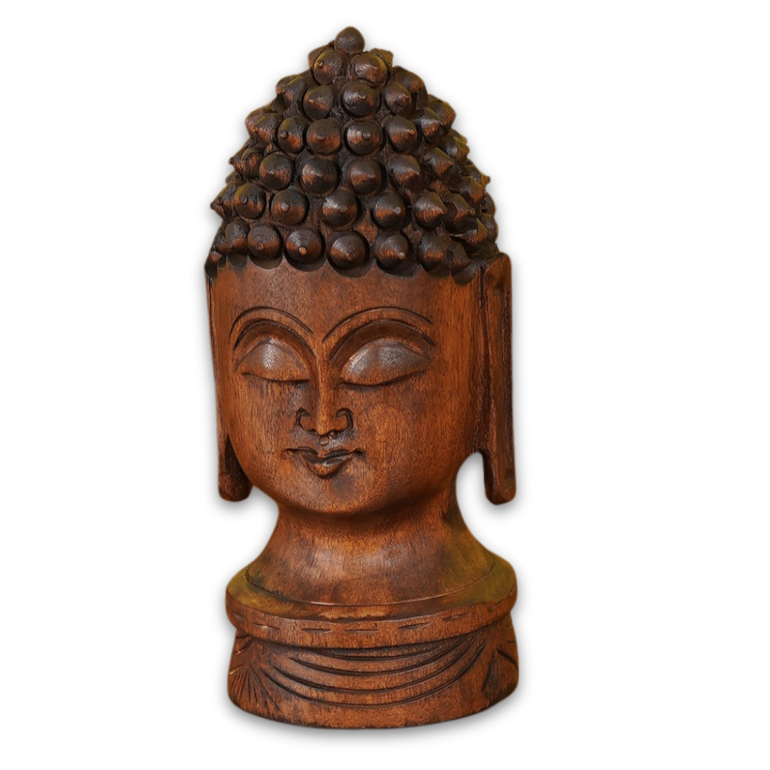 Indha Lord Buddha Meditating Statue – Hand-Carved Wooden Idol | Home & Office Décor | Peace Offering | Ethical Corporate Gift