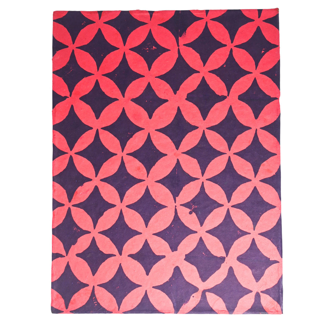 Indha Handpainted Multicolour OM Ganesha Wall Décor | Repurposed Wood Frame with Vegan Leather Back | Ethnic Wood Applique Art