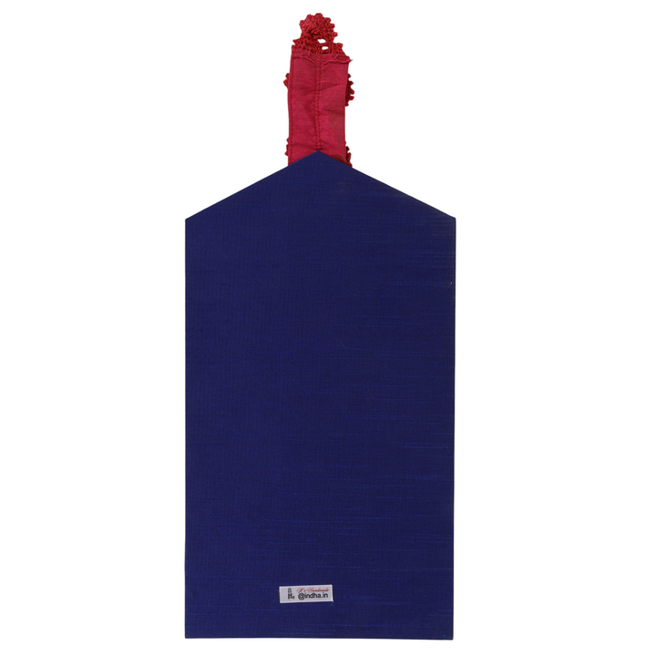 Indha Wall Hanging – Embroidered Lady Holding a Mirror | Real Mirror Accent | Handcrafted on Repurposed Wood | Reflective &amp; Regal Decor