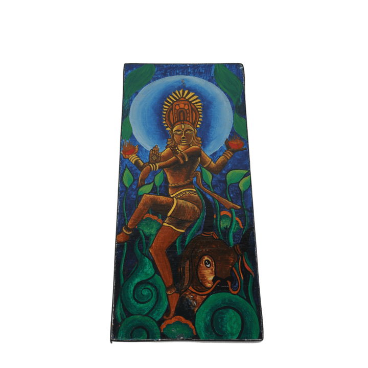 Indha Hand Painted Wall Decor | Wall Art &amp; Painting Nataraja Print | Sustainable Wall Painting For Drawing Room &amp; Living Room | Small Wall Painting | Multicolour Wall Painting |