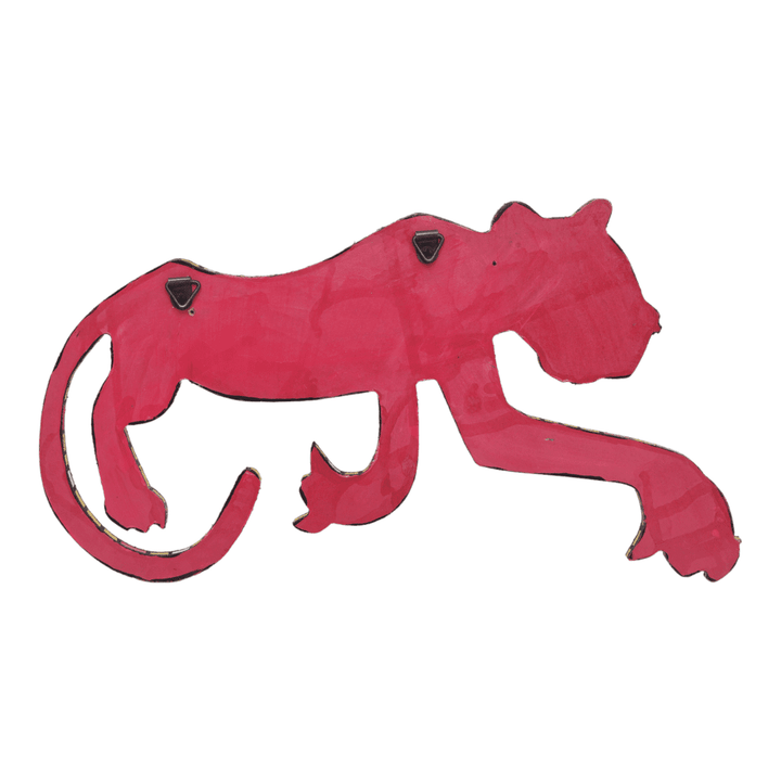 Indha's Hand-Painted Running Leopard Wall Painting with Abstract Accent | Leopard wall hanging painting/artwork Wall décor| Wall artwork for living room|