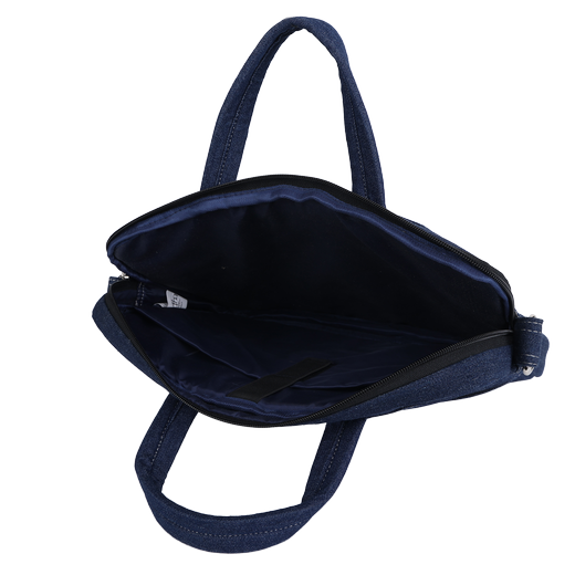 Indha Eco-Friendly Recycled Denim Laptop Bag – A Sustainable and Trendy Carry-All for Work, Travel, and Everyday Use