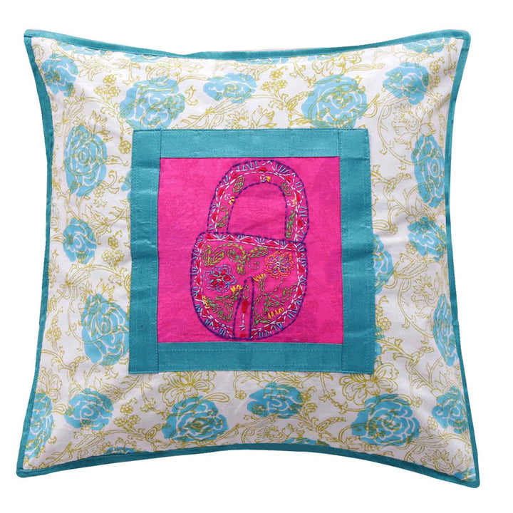 16"Cotton Lock Embroidery Work Cushion Covers Set of 2