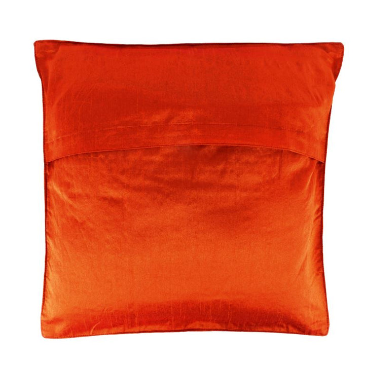 Indha Embroidered Cushion Cover Peacock Embroidery |16x16 Inches Cushion Covers set of 2 | Throw Cushion Covers | Home Decor | Home Furnishing | Corporate Gifting | Orange &amp; Blue Cushion Cover