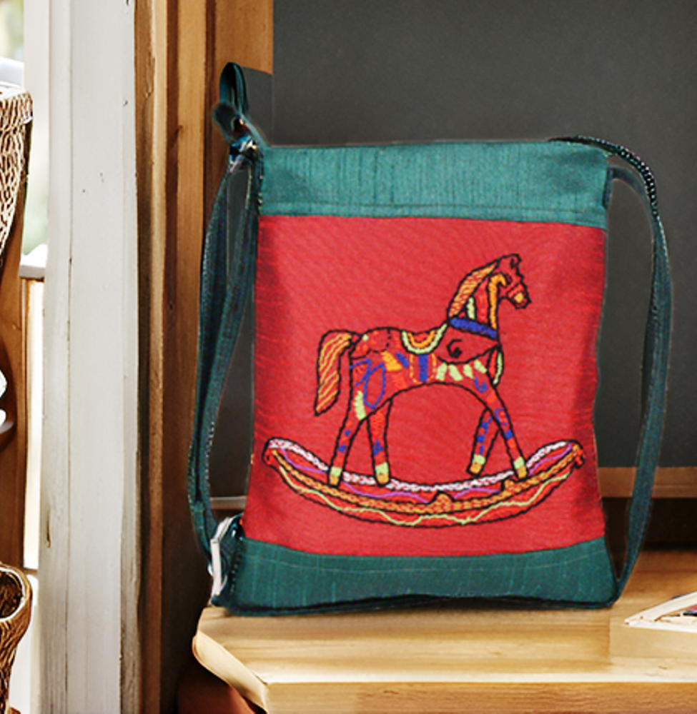Indha Hand Embroidered Teal Green &amp; Maroon Crossbody Sling Bag – A Perfect Blend of Art &amp; Functionality