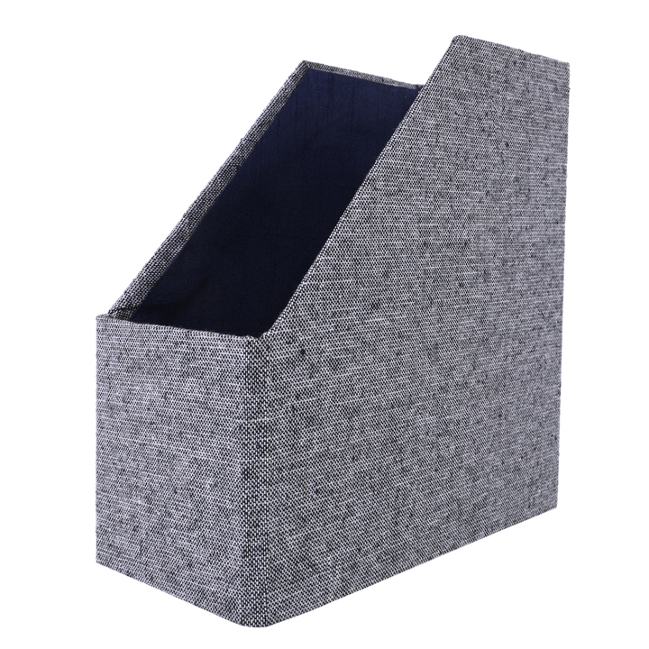 INDHA Handcrafted Magazine Holder | Grey Dupion Silk Magazine Holder | Hand Embroidered Chain Stitch Work Multicolor Robot Design | Hand Embroidered Magazine Holder | Foldable Magazine Holder |