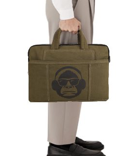 Indha Laptop Bag | Green Canvas Laptop Bag | Digital Print Laptop Bag | 14-Inch Laptop Bag Green | Corporate Gifting | Gifting | Men and Women Laptop Bag | Laptop Travel Bag | Travel Utility | Office Bag | Office Employee Gifting