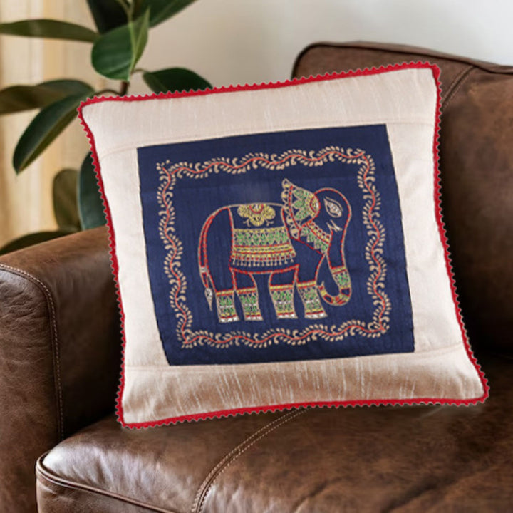 Dupion Silk Hand Block Printed Throw/Pillow Cushion Covers - (16 X 16 INCHES)