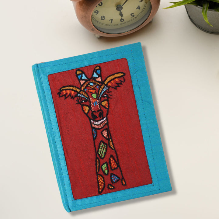 INDHA Handcrafted Recycled Paper Diary |  Hand Embroidered Diary | Set Of 50 Pages Diary | Eco-Friendly | Gifting | Corporate Gifting | Home Utility | Travel Utility | Office Utility | Paper Journal