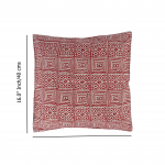 Indha Block Printed Cushion Cover Geometric-Print  | 16X16 Inches Cushion Cover | Throw Cushion Covers | Home Decor | Home Furnishing | Corporate Gifting | Set of 2 Cushion Covers