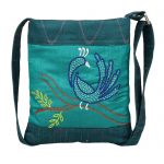 Blue Hand-Embroidery Sling Bag