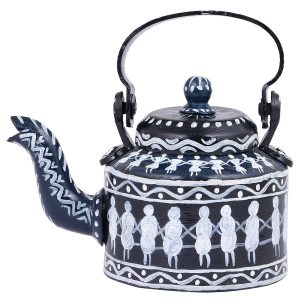Black Hand Painted Kettle