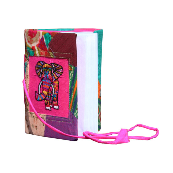 Patchwork Elephant Embroidered Diary